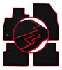 Velours-Fußmatten mit rotem Rand für: Renault Talisman Limousine, Grand Tourer, Kombi (2015-)
