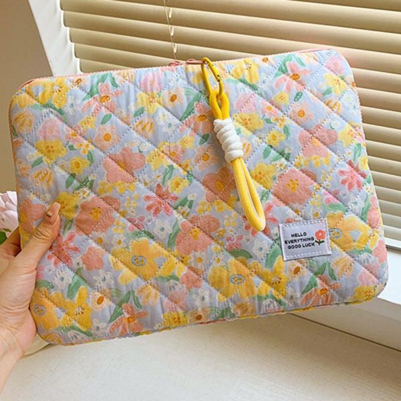 נרתיק למחשב נייד אופנתי עם דוגמה פרחונית נרתיק חמוד למחשב נייד נרתיק למחברת אופנתי 11/14/15" תיק מחשב דק למחשב