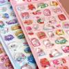 3D Japanese Cute Crystal Epoxy Relief Stickers Cartoon Bunny Bear Stickers Journaling Stationery Cute Stickers Gifts