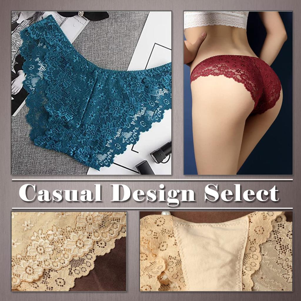 ONE LIMITATION Floral Lace Sexy Embroidered PT009 Women's Panties, Underwear, Lingerie, (Blue)