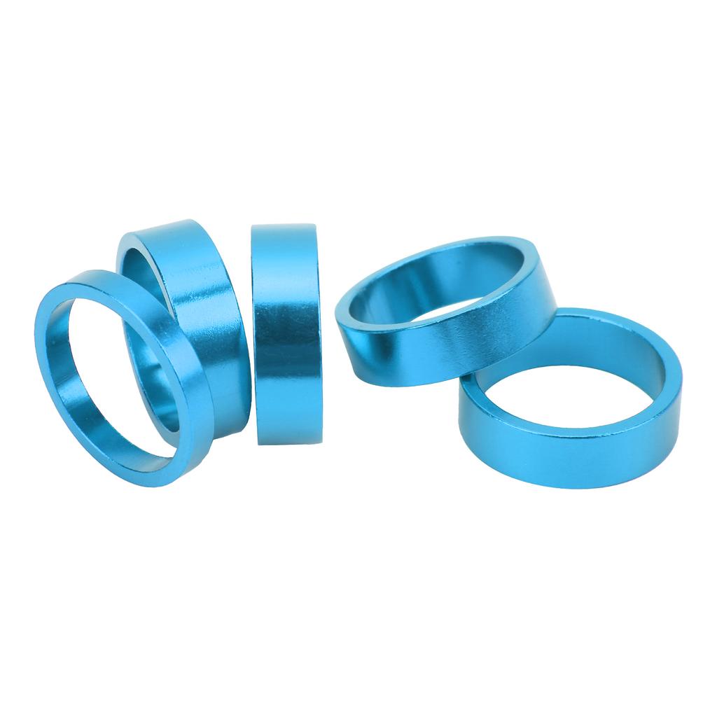 CANSUCC 5PCS 28.6MM MTB Bike Front Fork Washer Set Bicycle Stem Headset Spacer Fork GasketBlue