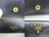 Authentic PRADA Black Leather Trifold Wallet Compact Wallet #a873  Refurbished