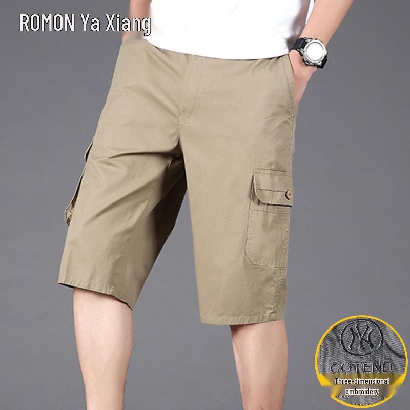 ROMON Men s Loose Fit Cotton Cargo Shorts 6XL