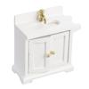 Dollhouse Sink Cabinet 1 16 Scale Floor Standing Double Door Bathroom Sink Wooden Miniature Dollhouse Furniture