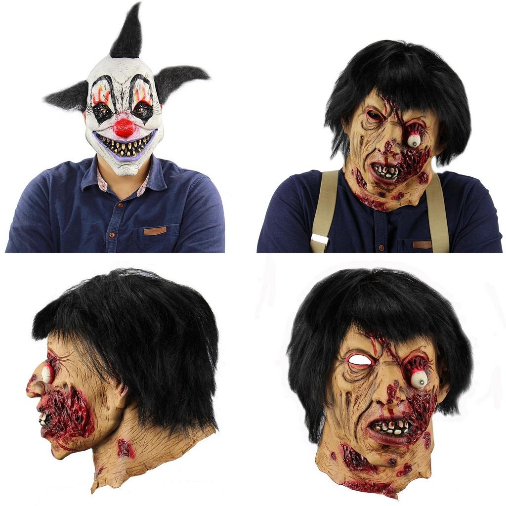 Handcrafted Latex Halloween Mask Joker Mask Bat Clown Mask Demon Clown Mask