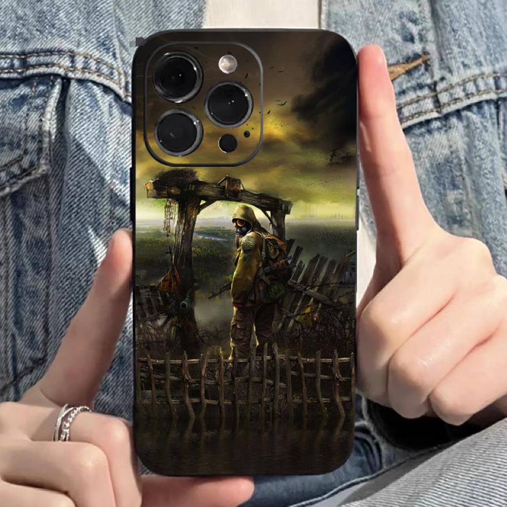 Game Stalker 2 hot pattern design Phone Case For iPhone 16 16e 15 14 13 12 11 Plus Mini Pro Max Soft black Shockproof Cover