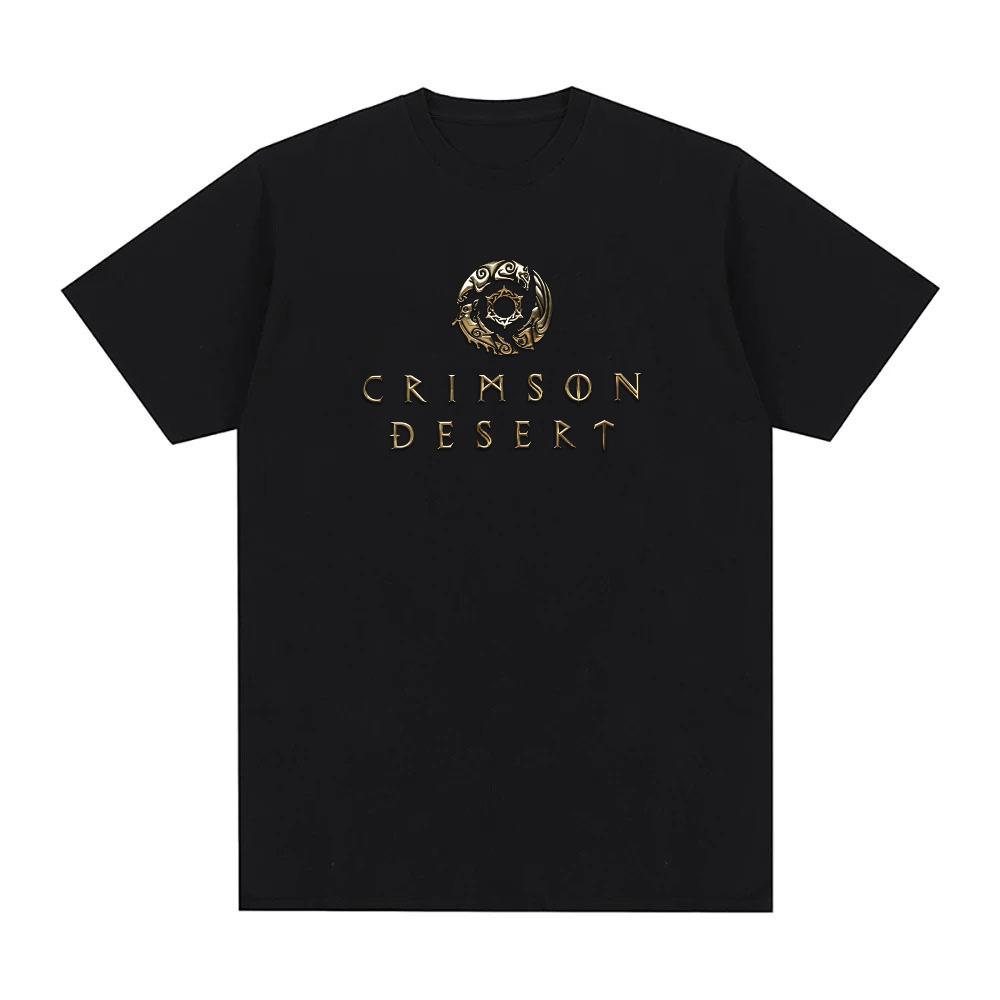 Crimson Desert Game Logo Print Tshirt High Quality Action Adventure Game TShirt SpringSummer Casual Comfortable Cotton Tee
