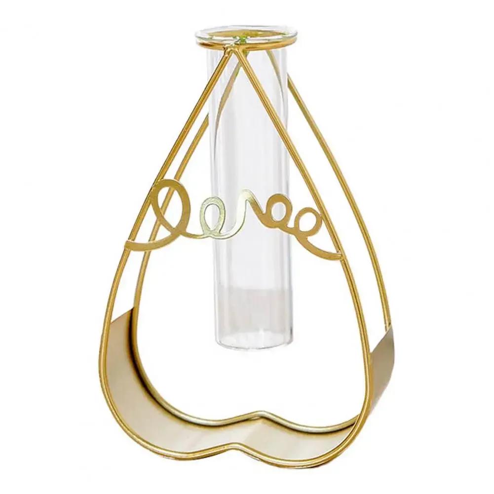 

2024 Гидропонный контейнер 2 шт./комплект в скандинавском стиле, геометрическая изысканная ваза для цветов, форма звезды, металлическая рамка, стекло, украшение для дома