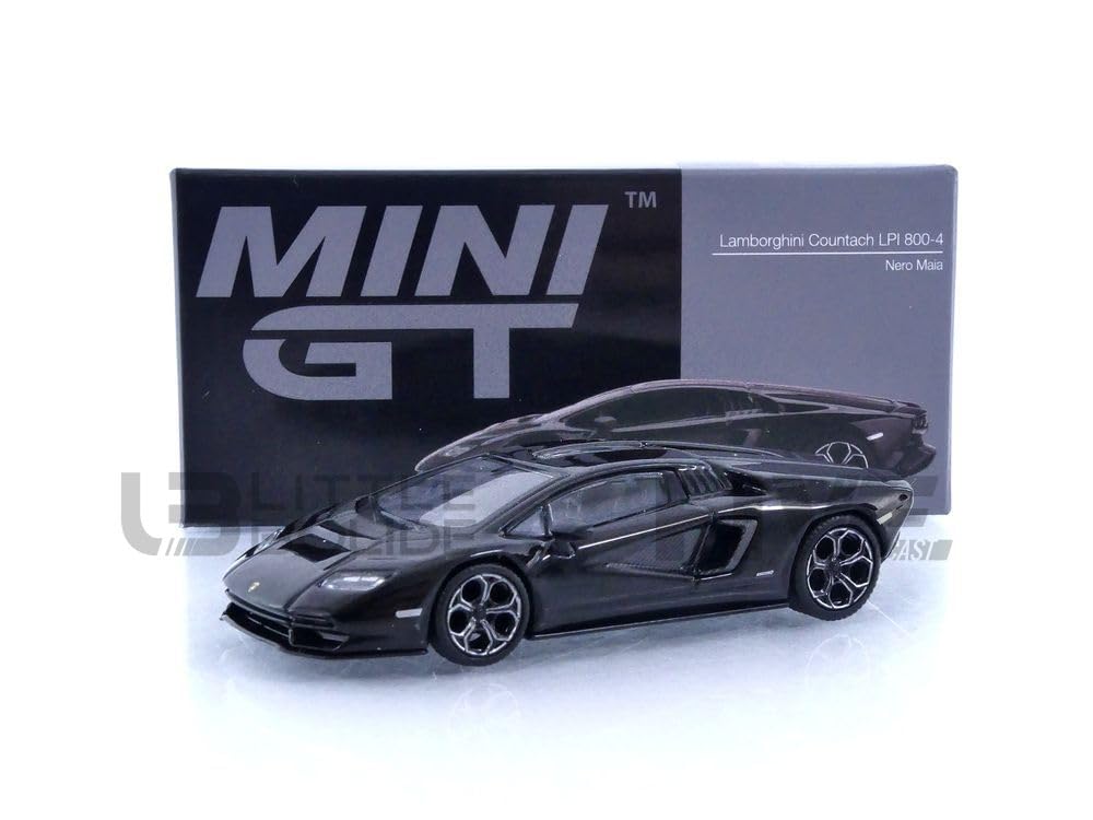 

TrueScale Miniatures MINI GT Lamborghini Countach LPI Nero Maia Black 1/64 800-4 (Finished) чёрный
