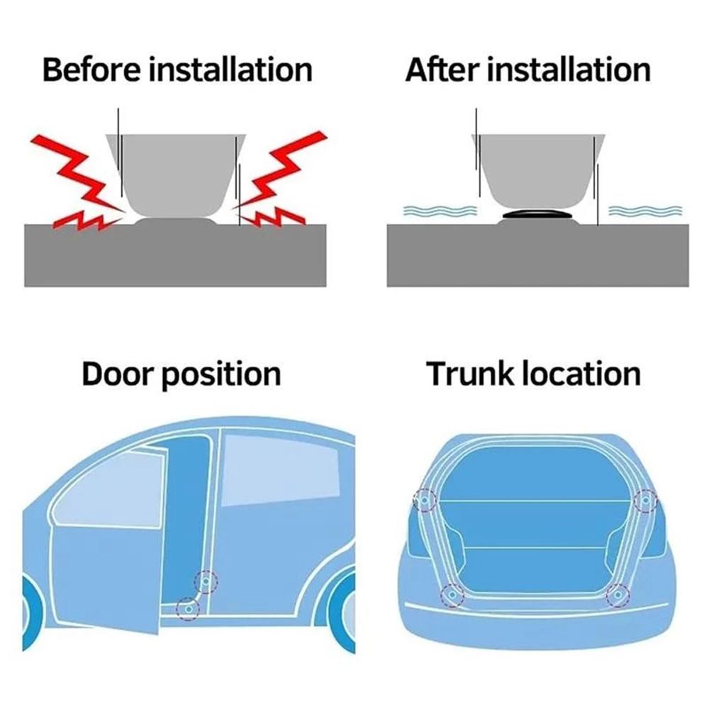 Silicone Pad Closing Door Shock Stickers Absorber Car Door Stickers Buffer Gasket Anti-collision