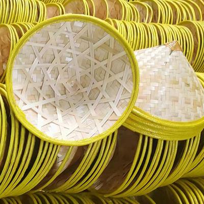 Kegelhut Retro Bambus Rattan Fischerhut Handgeflochten Stroh Eimerhut Regen Tanz Requisiten Kegel Sonnenschutzhut Plastik Bambushut