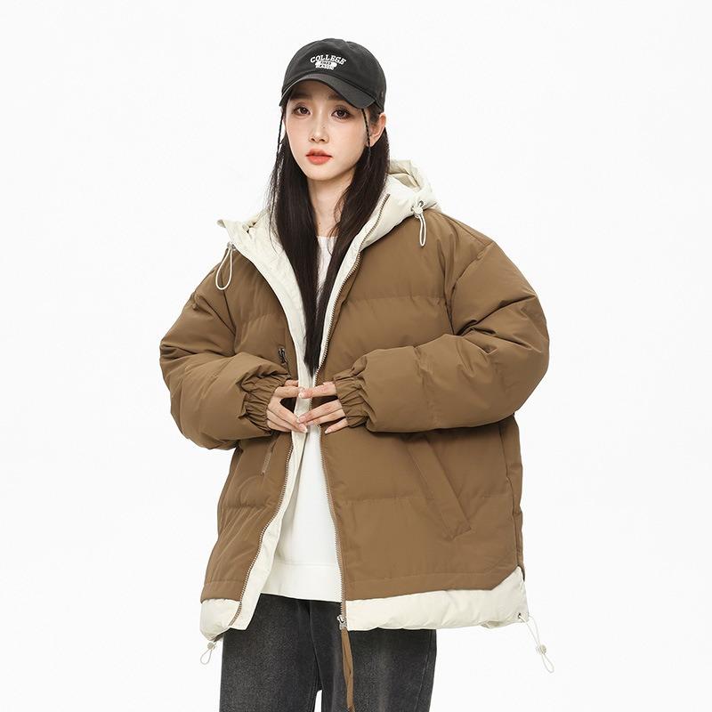 New cotton-padded clothes men's trend cold-proof thickened cotton-padded clothes men's and women's casual loose cotton-padded jackets men's