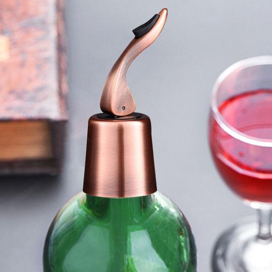 Weinverschluss, gute Abdichtung, Edelstahl, auslaufsicher, einfache Bedienung, langlebiger Vakuum-Weinverschluss