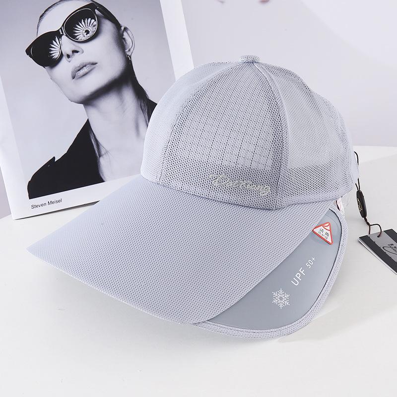 Baseball Cap Summer Hat Children S Enlarged Brim Outdoor Sports Peaked Hat Sun Cover Sun Protection Men S Outdoor Adjustable серый