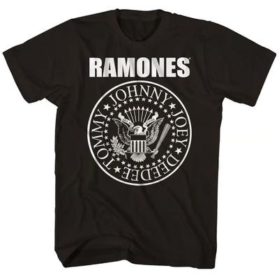 Ramones Seal Logo Mens T Shirt Rock and Roll Music Classic Band Tee New Black Unisex T-Shirt