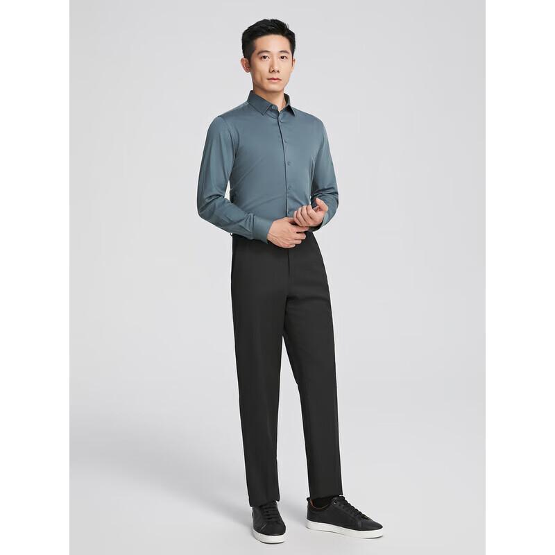 

Yageer Men s Dark Blue Wrinkle-Free Long-Sleeve Shirt 43