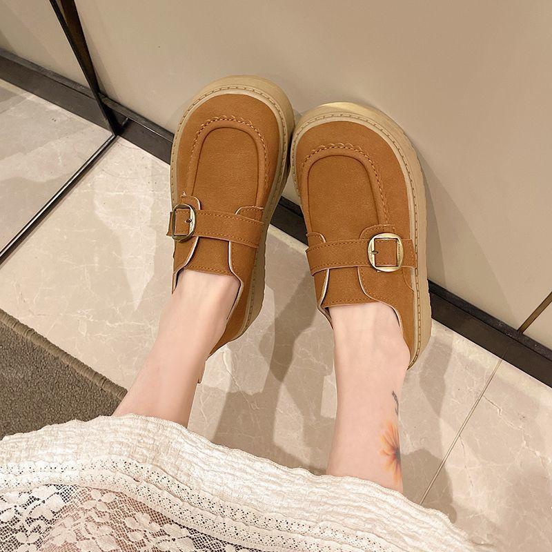 Retro platform loafers are comfortable and foreign style increases, Birkenstock casual shoes spring and summer