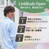 Sony LinkBudsOpen Bluetooth Wireless Up To 8 Hours of Continuous with Powerful Sound Lightweight and with Colorful Case Black Open-Ear Earphones,