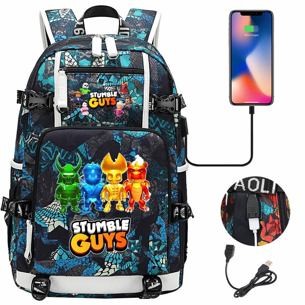 3 Piece School Backpack Set for Students Large Capacity Oxford Cloth Schoolbag with Shoulder Strap and Pencil Case