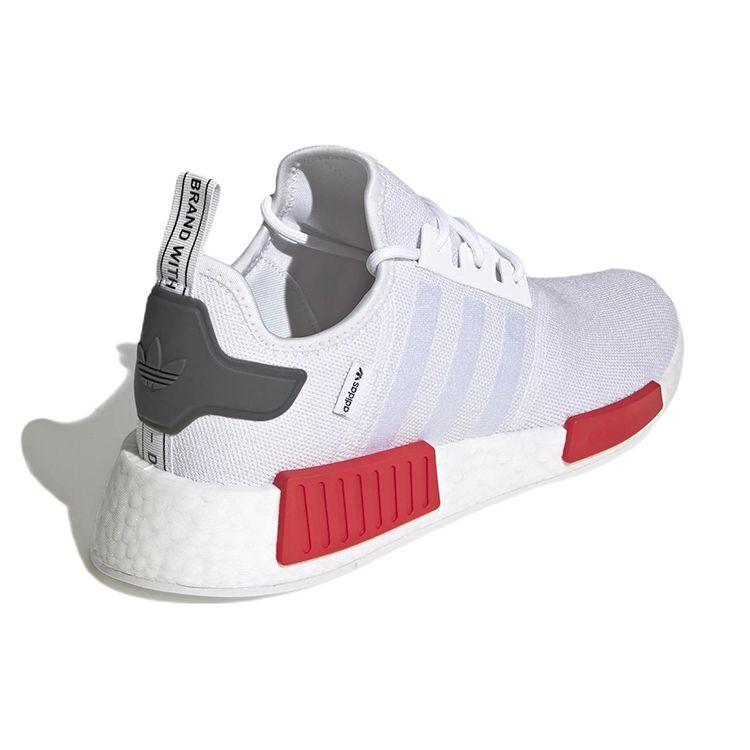 Adidas NMD_R1 White Vivid Red Men Sneakers Cloud-White GX9527