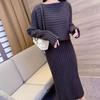 Pullover Sweater Knitted Sling Dress Set