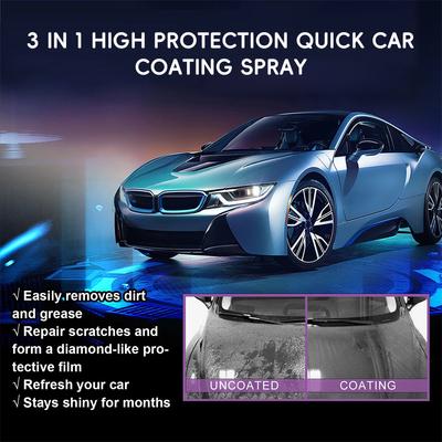 Spray de recubrimiento cerámico rápido para coche, nanohidrófobo, abrillantador de carrocería, reparador de arañazos, protector de pintura, cera en aerosol, accesorios para coche