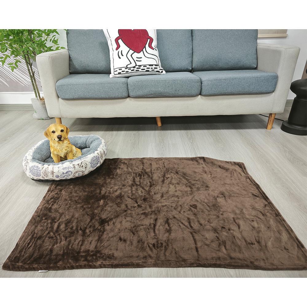 Solid Color Flannel Self-Warming Pet Blanket for Small Dogs & Cats