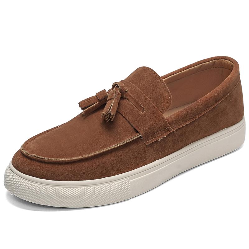 

Новая повседневная обувь с низким вырезом для энергичного молодого человека, мягкая подошва, мягкая поверхность, повседневная спортивная обувь, осенний тренд, мужская обувь из замшевой кожи 44 коричневый