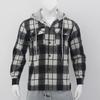 Autumn New Arrival: Loose-Fit Casual Jacquard Men's Long-Sleeved Hooded Check Shirt