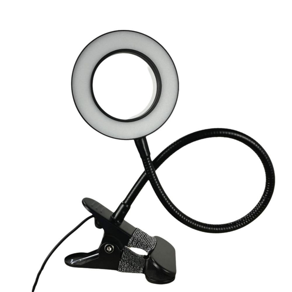 Adjustable Levels LED Magnifying Glass Lamp 5X Magnification Clip On Desk Lamp  Tattoo Art