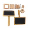 Wool Blending Board Carding Brush Set Wooden Yarn Ruler Density Ruler Angle Meter Brush Chain Set