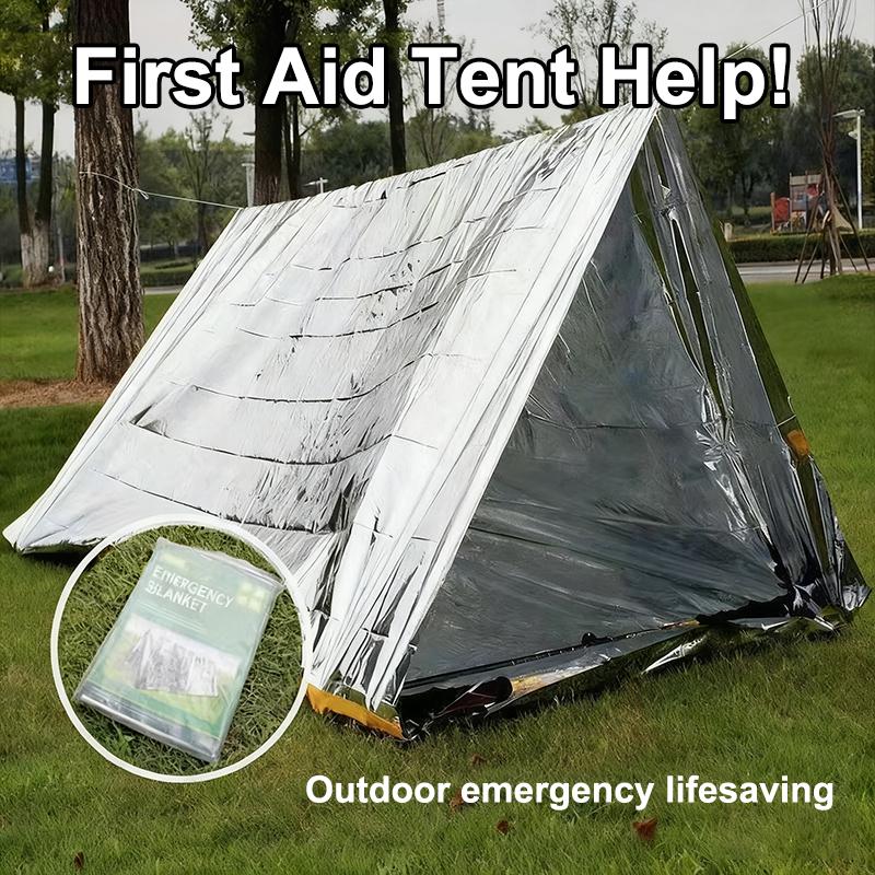 Notfall-Faltzelt Überlebens-Wander-Camping-Schutzdach Outdoor Wasserdicht 2-Personen Notfall-Röhrenzelt für Outdoor-Aktivitäten