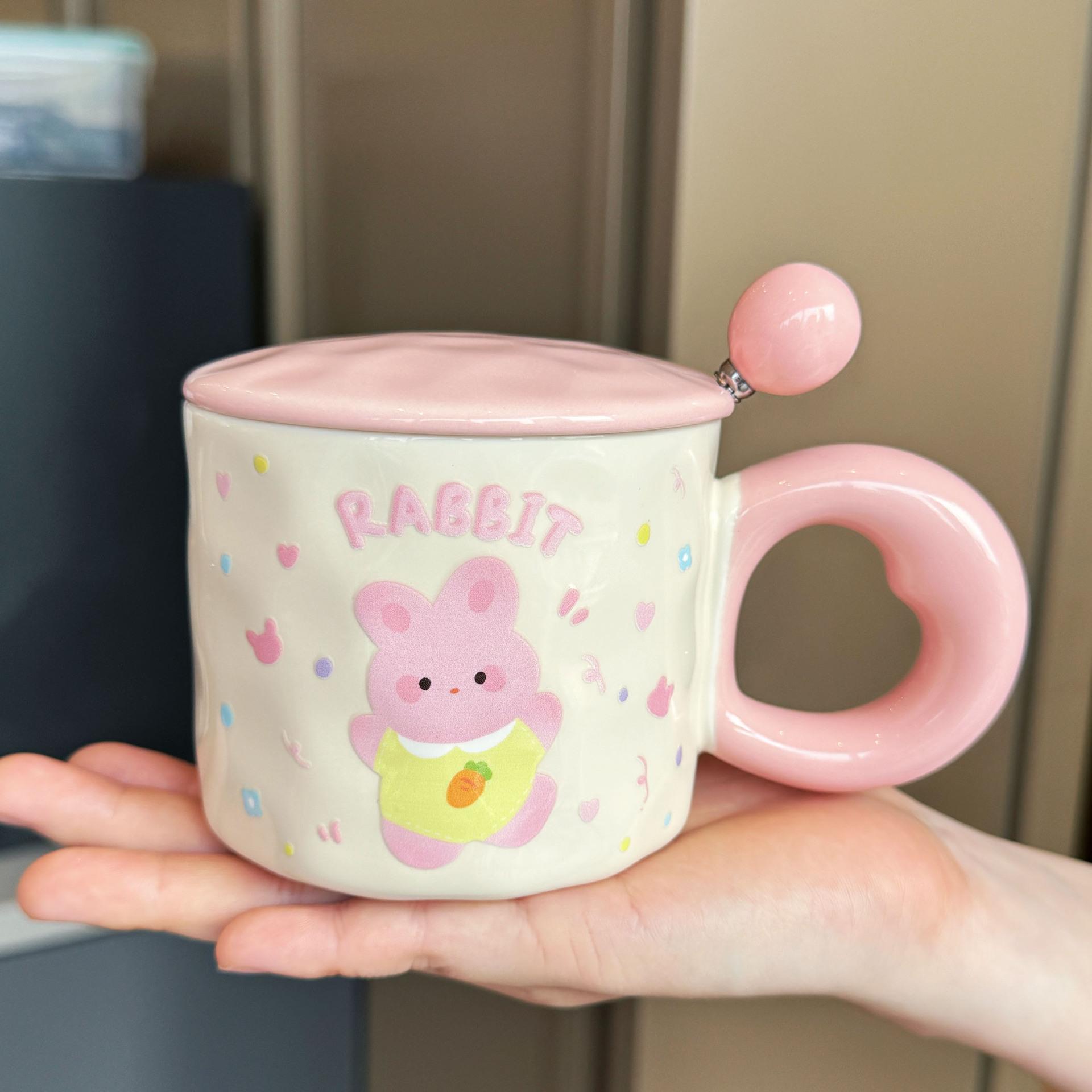 

Girls Birthday Gift Rabbit Cup Ceramic Mug Souvenir Practical Gift Box New Water Cup Boy 301-400ml