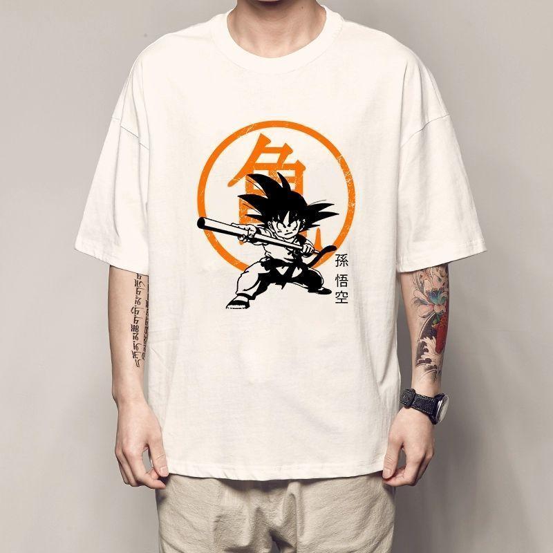 Last Language  Dragon Ball Little Wukong T-shirt Trunks Short-sleeved Dragon Ball Garin Fairy Peach White Clothes