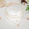 IngeSight.Z 4Pcs/Set Summer Ocean Bohemian Necklace Trend Imitation Pearl Polymer Clay Scallop Starfish Pendant Necklace Jewelry