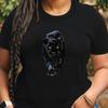 Black Panther Fierce Printed Unisexs Tshirt Cool Graphic Tees For Unisex Tops Tees Streetwear Y2k Clothes Unisex Clothing T Shirt