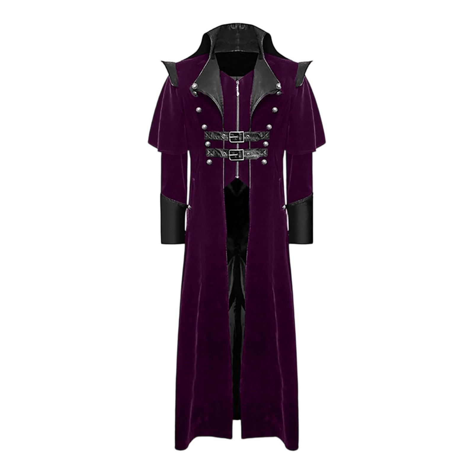 

Мужская готическая пара свободных и модных вечерних платьев M фиолетовый