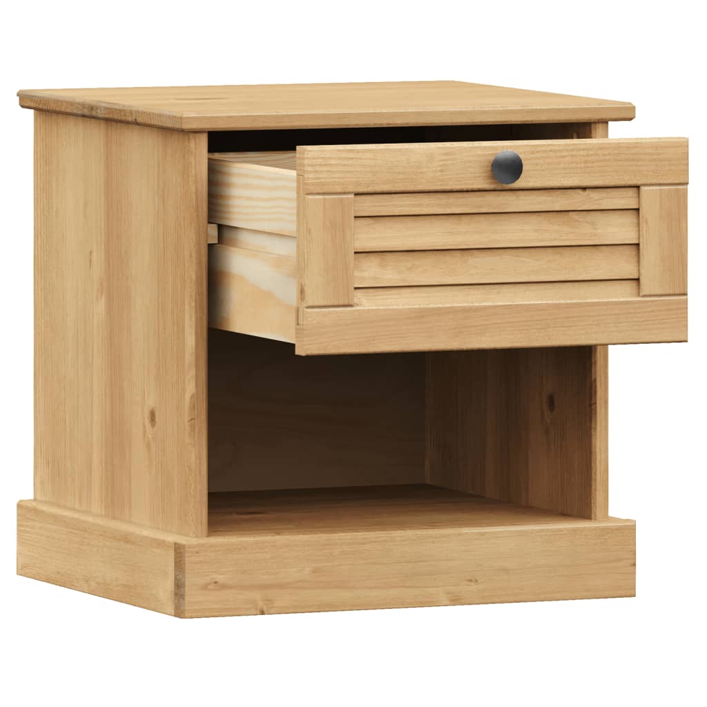 Vidaxl Szafka Nocna Vigo, 42X35X40 Cm, Lite Drewno Sosnowe