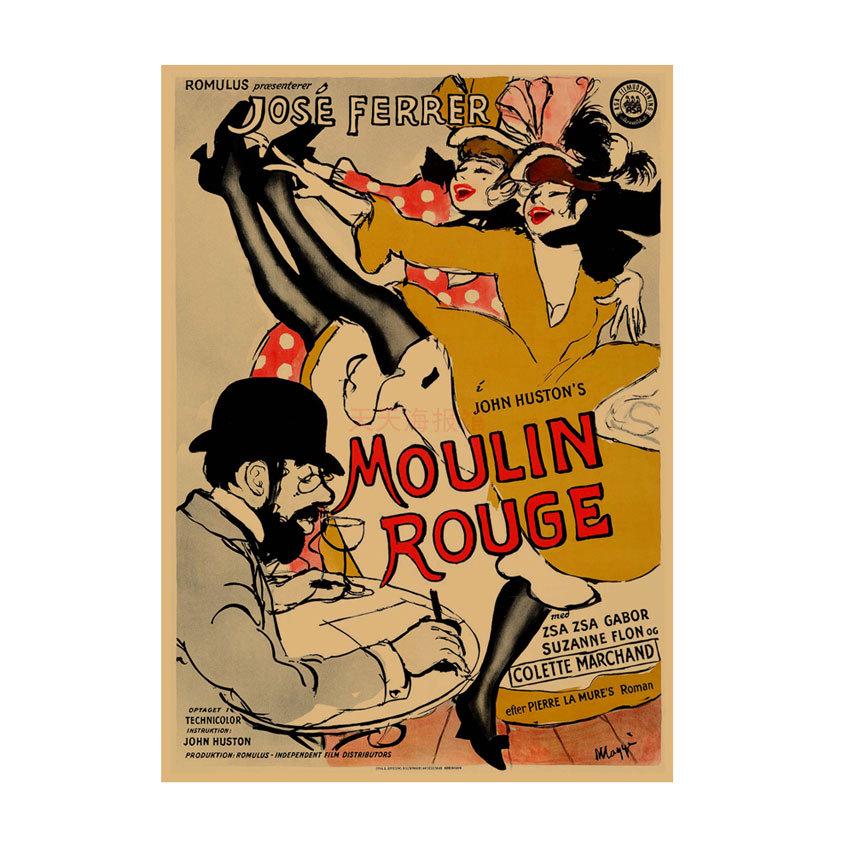Retro Movie Illustration Poster for Bar, Cafe, or Dormitory Wall Decor