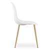 Set Of Np Table 80X80Cm Sonoma Oak + White + 4 Wat White Chairs / Natural Legs