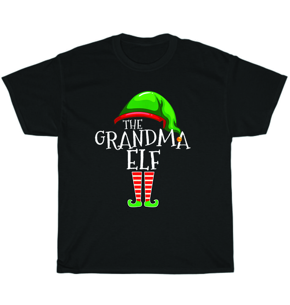 

Grandma Elf Group Matching Family Christmas Gift Women Funny T-Shirt Unisex Tee M