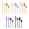 Stainless steel tableware, Knight series set, 24 piece Western style steak knife, fork, spoon set, gift box light luxury