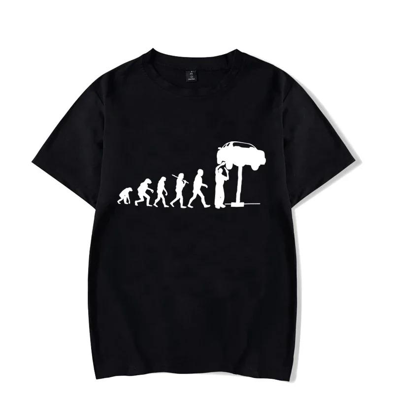 Tričko Evolution Automechanik Mechanik Auto Vintage Unisex Pánské Krátký Rukáv Tričko Dárek Dámský Top Tričko Mikiny Camisetas