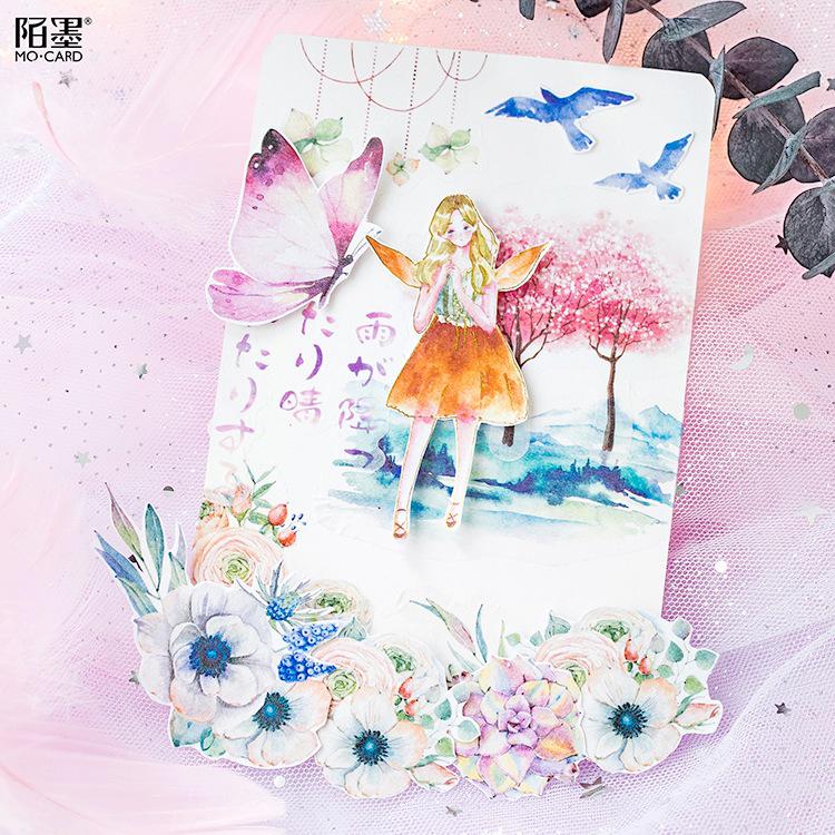 60pcs Vintage INS Stickers Pack Creativity Decorative Collage Hand Account Diary Stick Labels Junk Journal Scrapbooking Material