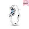 Celestial Blue Sparkling Moon Ring 192675c01