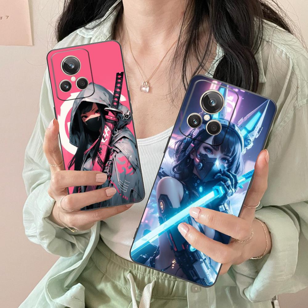 Anime Girl Mobile Phone Case for Realme GT 8 Neo Pro C75 73 71 C67 65 C55 53 C35 31 C20 15 Colorful Printing Cover Pretty
