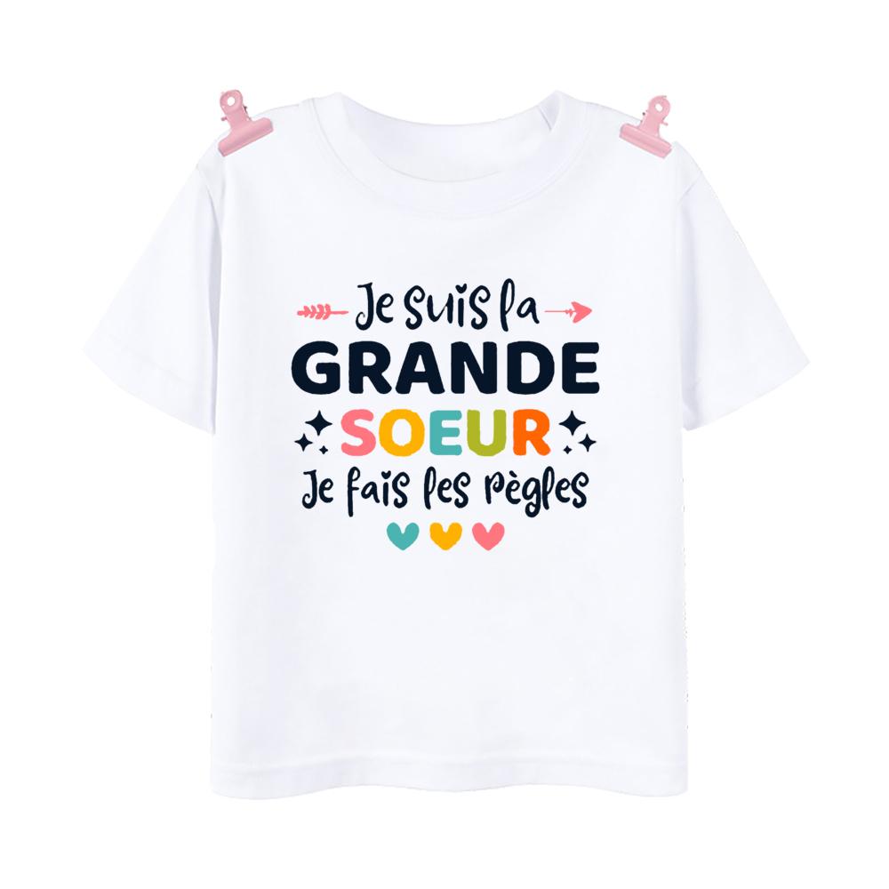 

I Will Become A Big Sister Rainbow Print Kids Shirt Baby Announcement T-shirt Friend Printed Girls Tops Child Short Sleeve Tee 100
