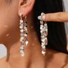 18k Real Gold Electroplated Metallic Geometric Sequins Silver Needle Earrings Personalized Fashion Earrings