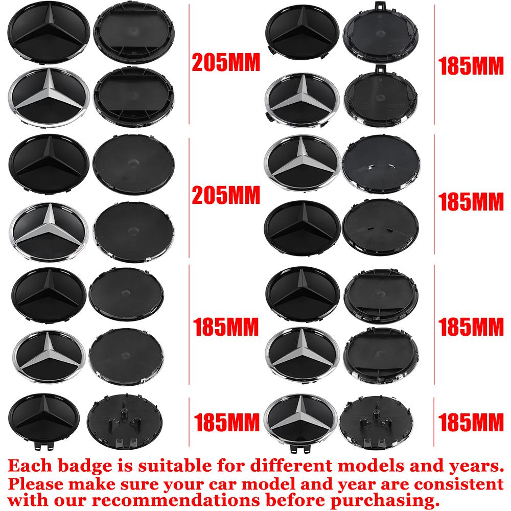 3D ABS Car Emblem Front Grille Badge Replacement Decoration Cover For Mercedes Benz Auto Modification Accessories