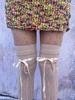 Spring And Autumn Maillard Straps Ultra-Thin Hollow Rhombus Mesh Socks Women'S Knee Socks Lace Spice Girls Stockings Pile Stockings